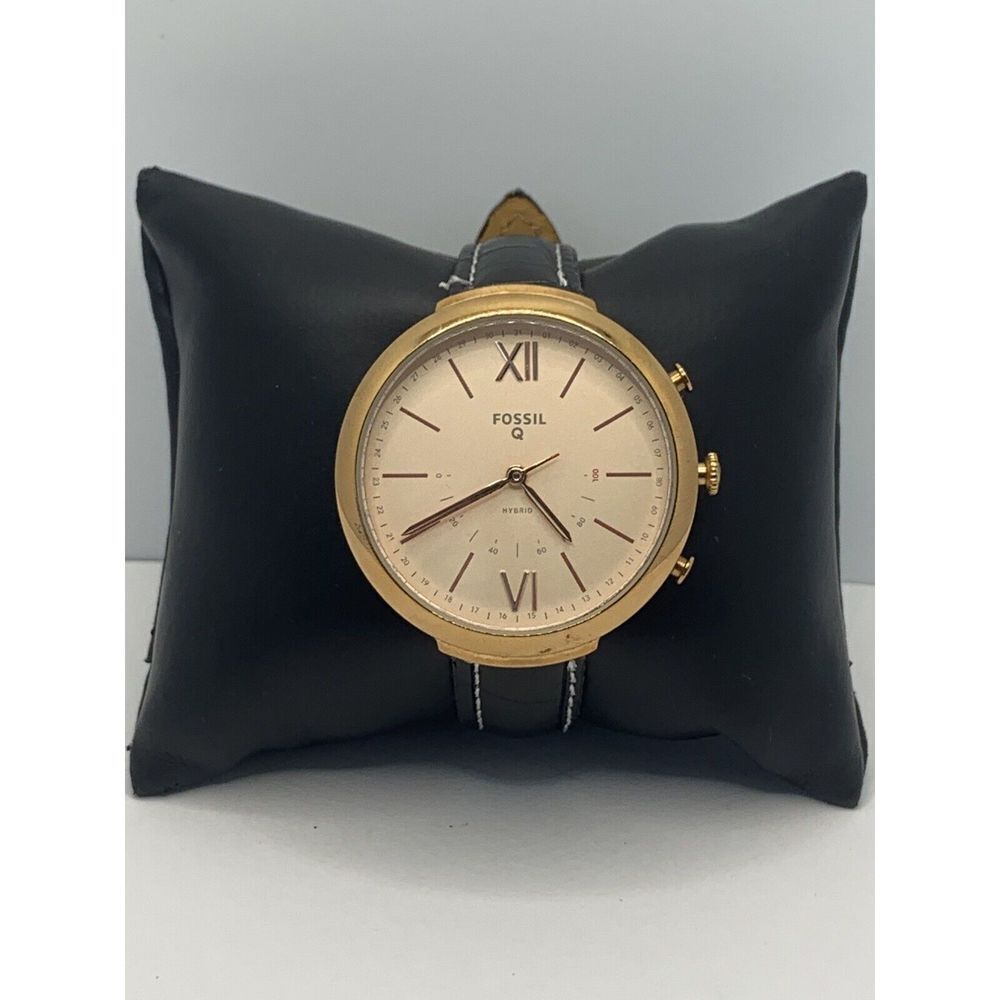 Fossil Q FTW5022 Women's Leather Analog Dial Smart Watch With Custom Band LW77